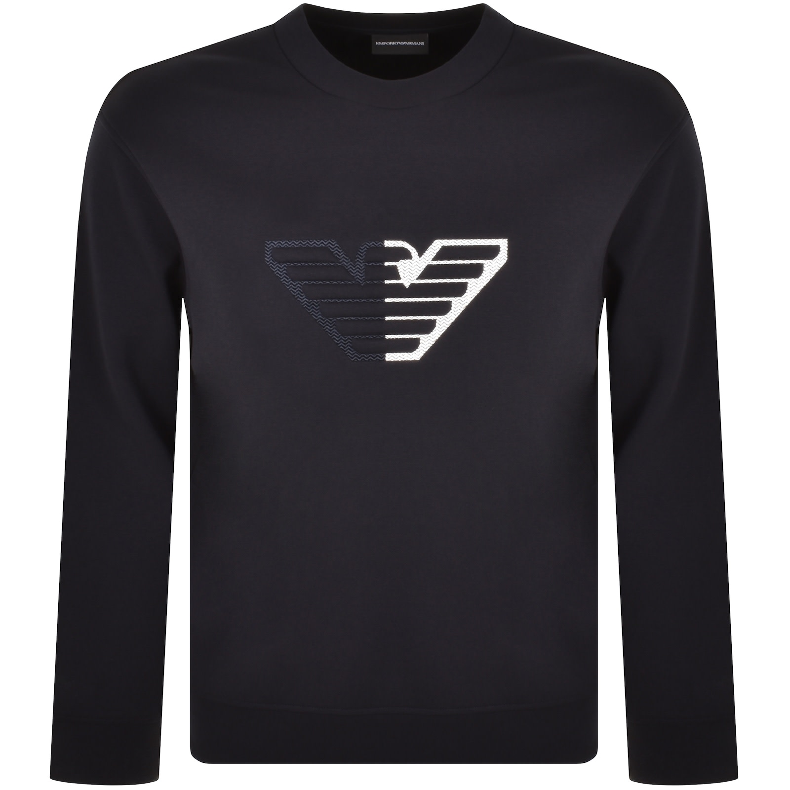 Emporio Armani Crew Neck Logo Sweatshirt Navy