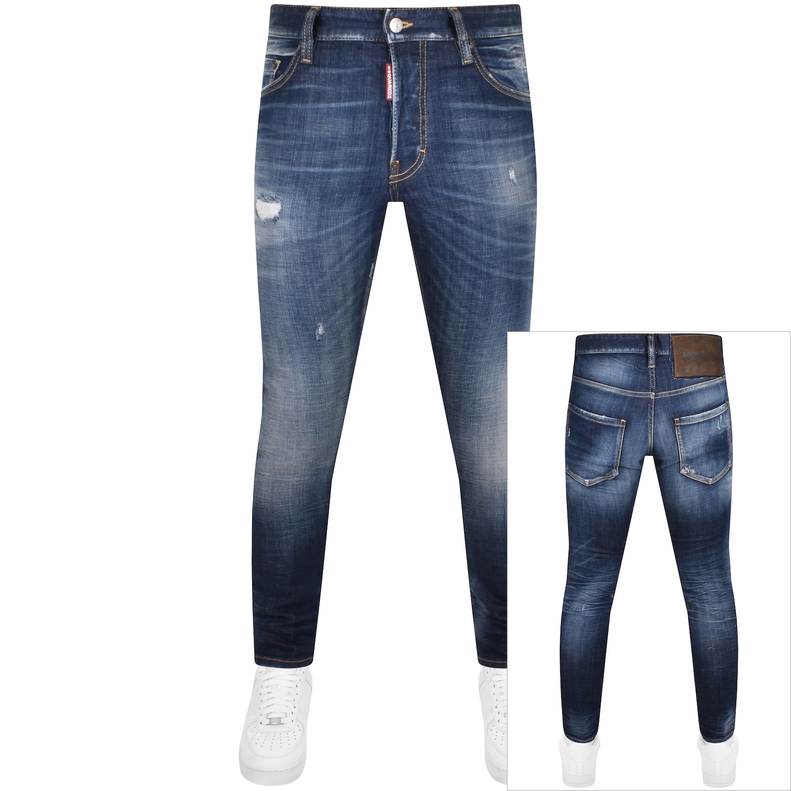 DSQUARED2 Skater Slim Fit Jeans Blue | Mainline Menswear DSQUARED2 Skater Slim Fit Jeans Blue | Mainline Menswear