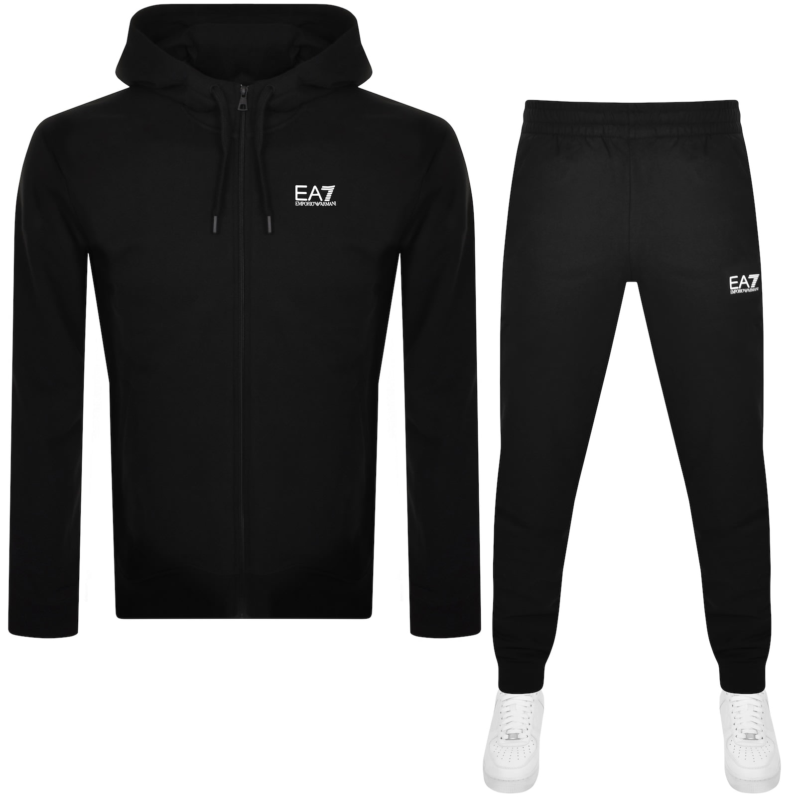 EA7 Emporio Armani Logo Tracksuit Black | Mainline Menswear