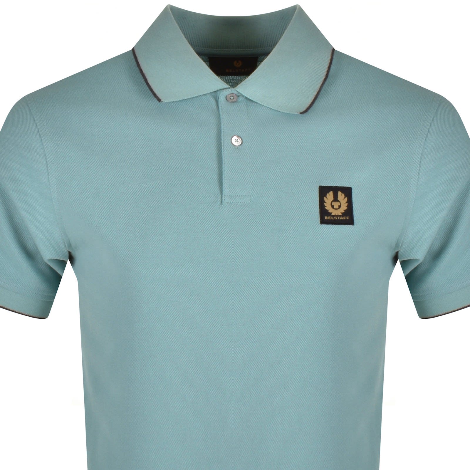 Belstaff Double Tipped Polo T Shirt Blue