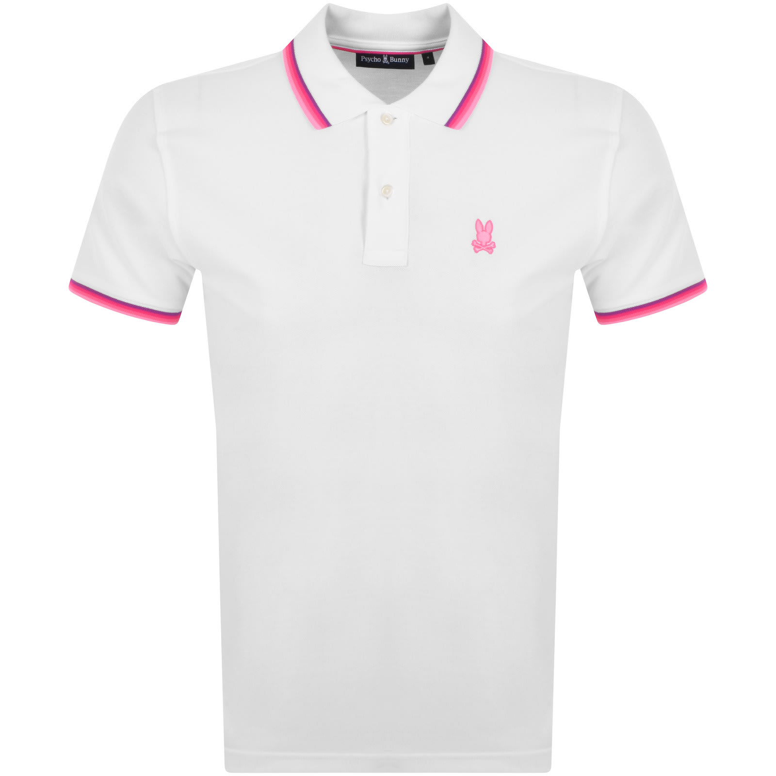 Psycho Bunny Granbury Pique Polo T Shirt White Mainline Menswear Denmark