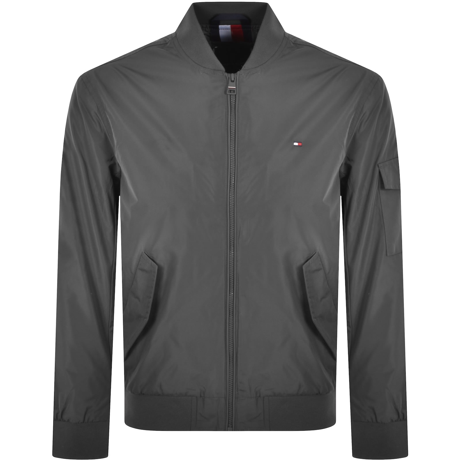 Tommy Hilfiger Recycled Bomber Jacket Grey