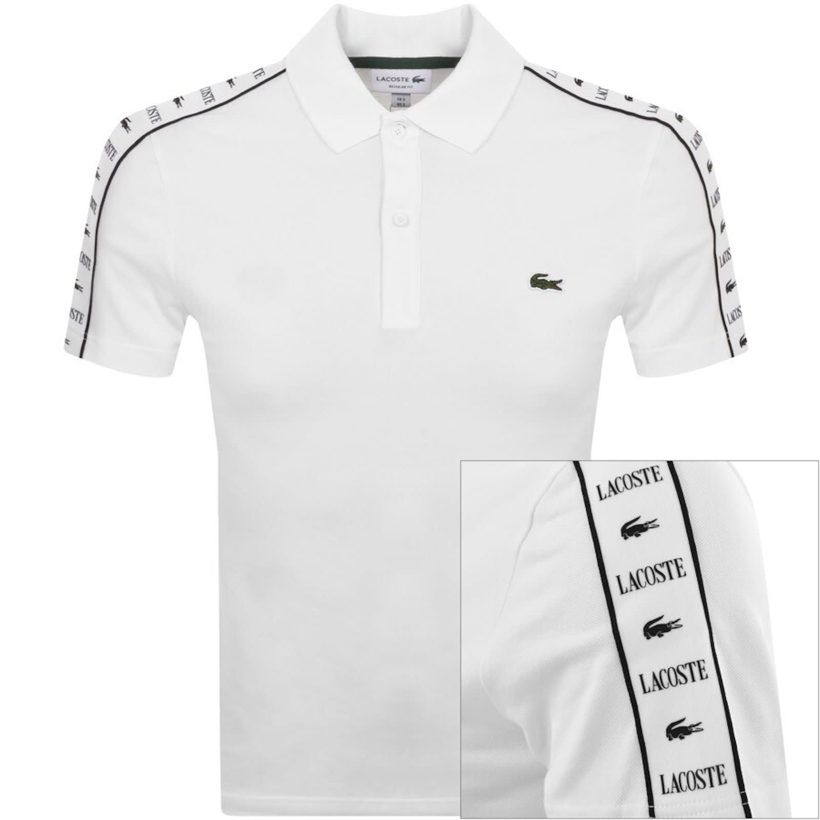 Lacoste white collar shirt online