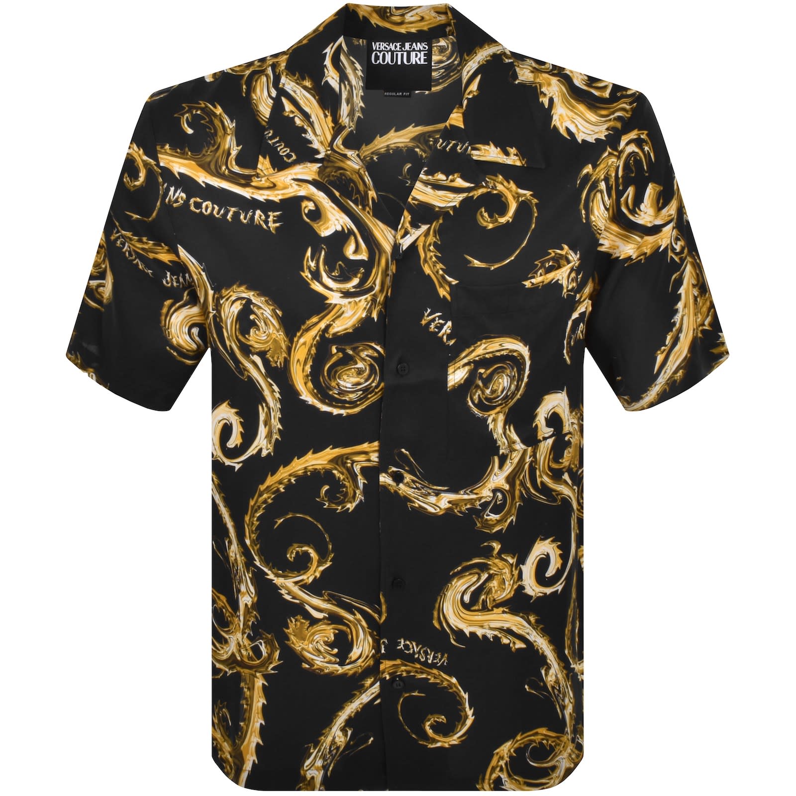 Gold and black versace shirt 2025