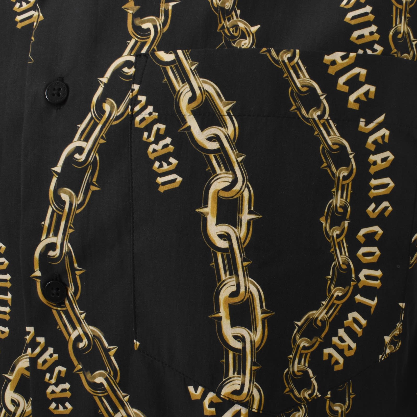 Versace Jeans Couture Chain Print Shirt Black