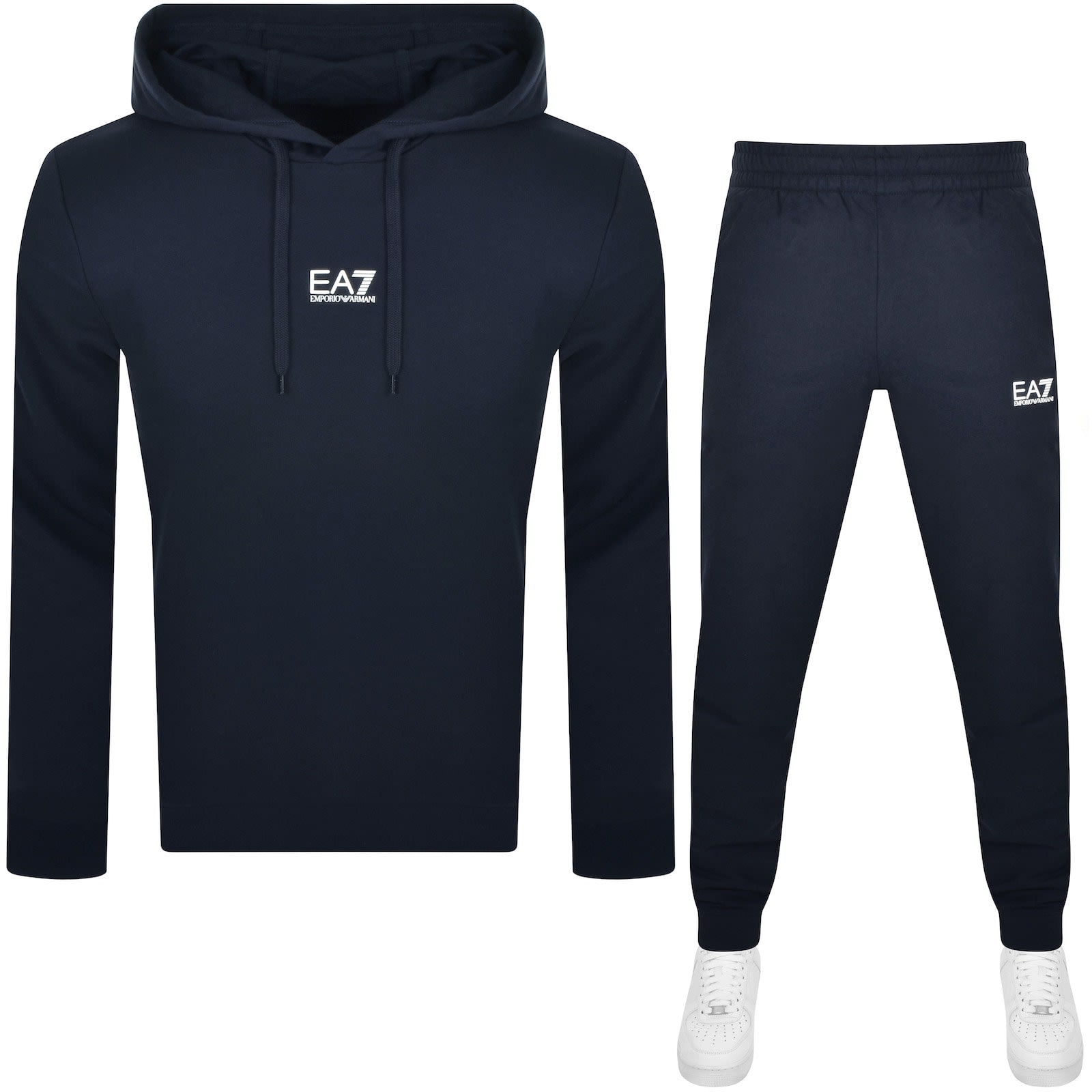 EA7 Emporio Armani Logo Tracksuit Navy Mainline Menswear Denmark