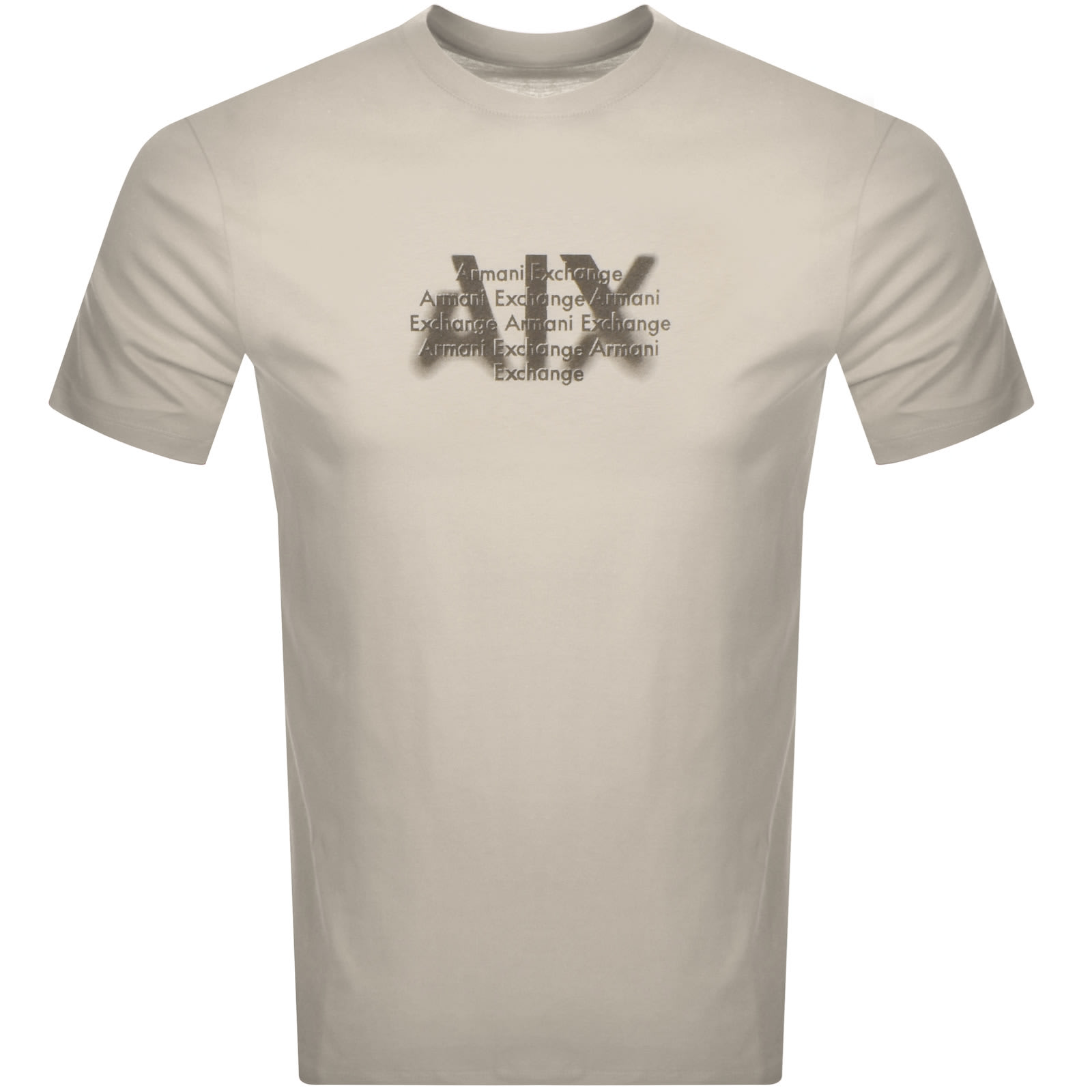 Armani Exchange Crew Neck Logo T Shirt Beige | Mainline Menswear United  States