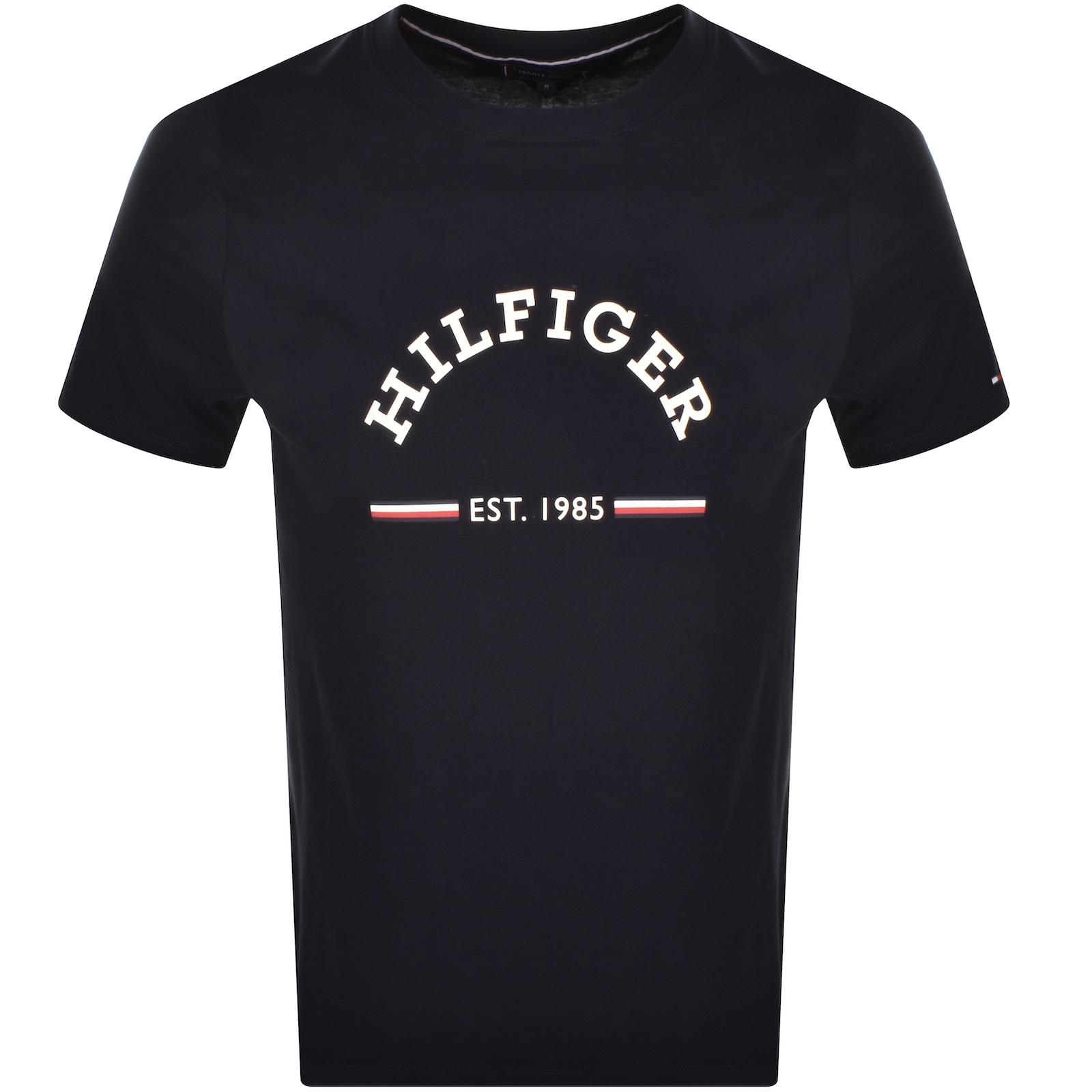 Tommy Hilfiger Logo Slim Fit T Shirt Navy Mainline Menswear United States