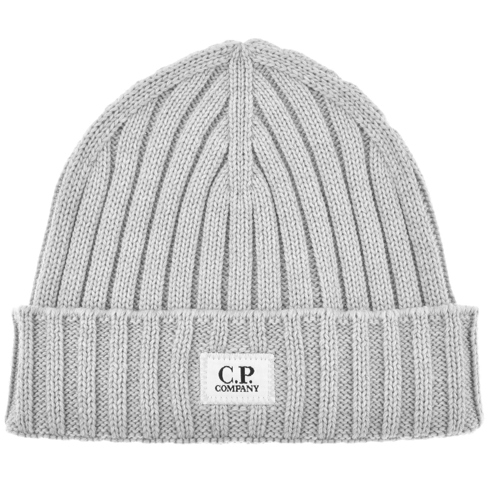 CP Company Merino Wool Beanie Hat Grey Mainline Menswear