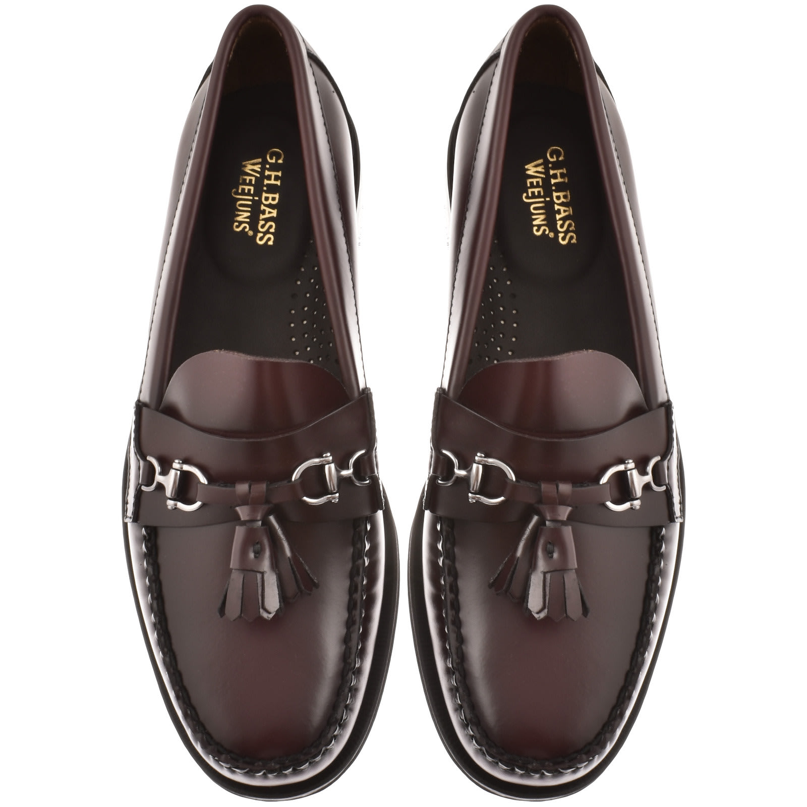 Bass Weejuns Men s Lincoln Tassel Horse Bit Loafer in Wine Leather Size UK 8 END Clothing