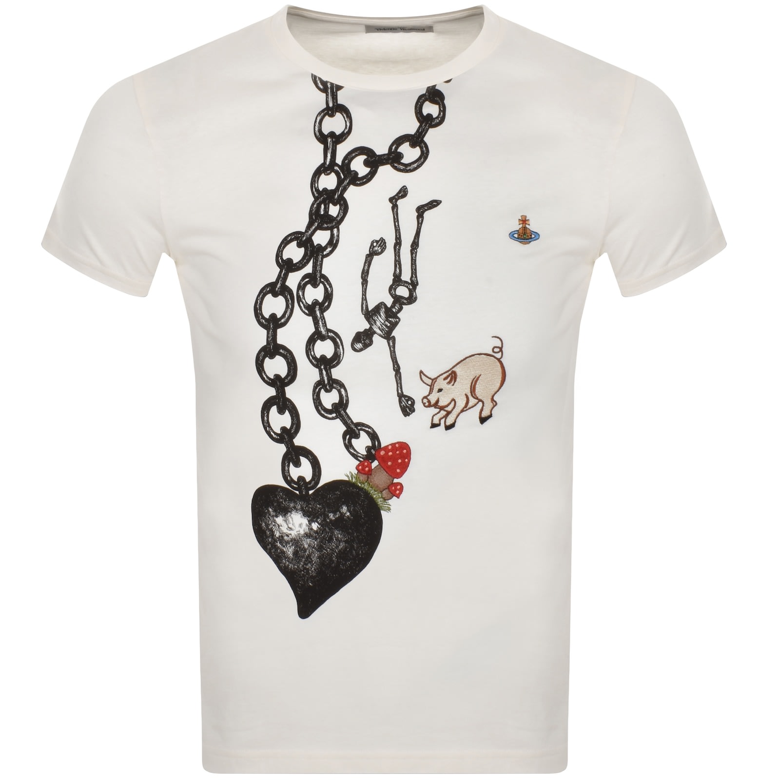 Vivienne Westwood Heart Peru T Shirt Off White | Mainline