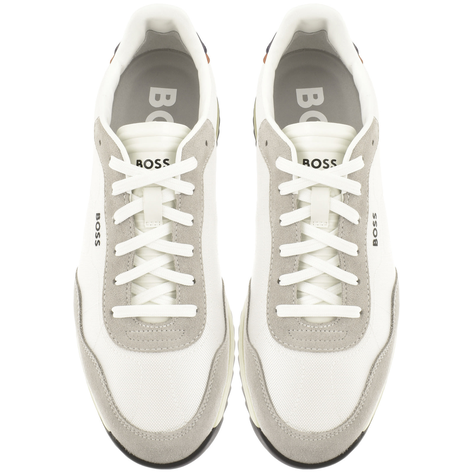 Boss white trainers discount
