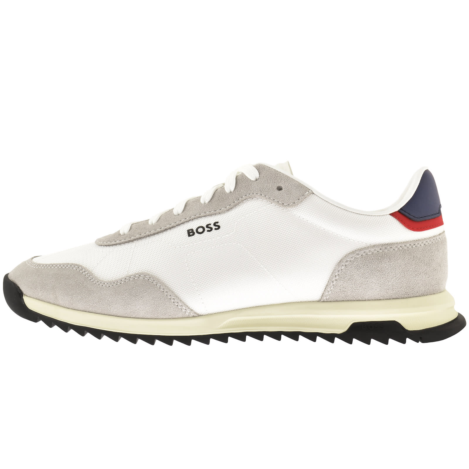 Boss white leather trainers on sale