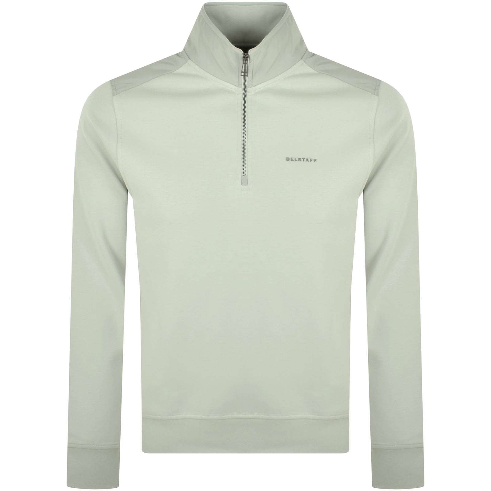 Belstaff Alloy Quarter Zip Sweatshirt Grey Mainline Menswear