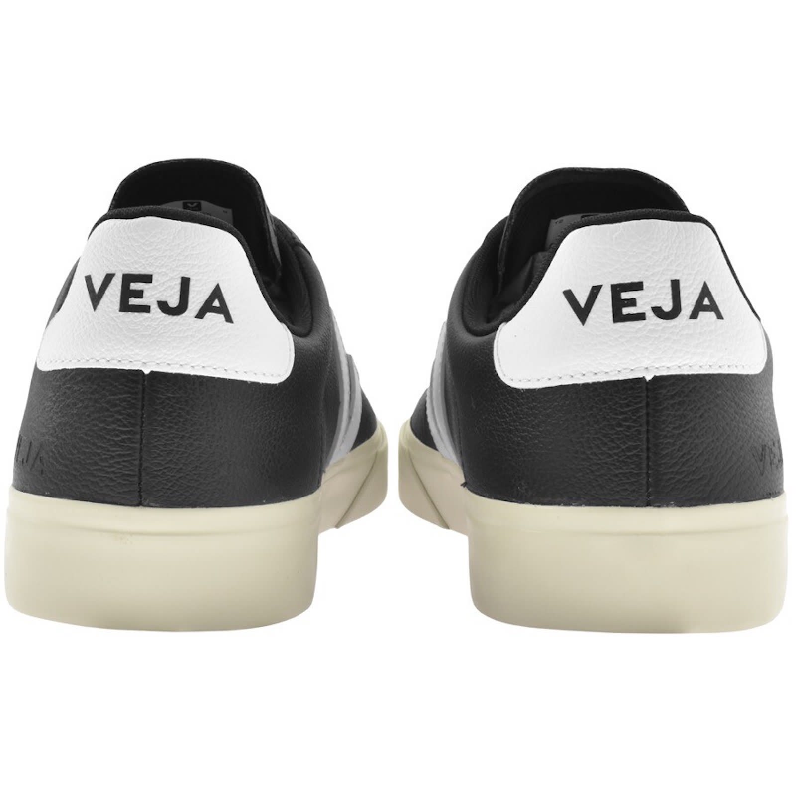 Black and white veja trainers sale