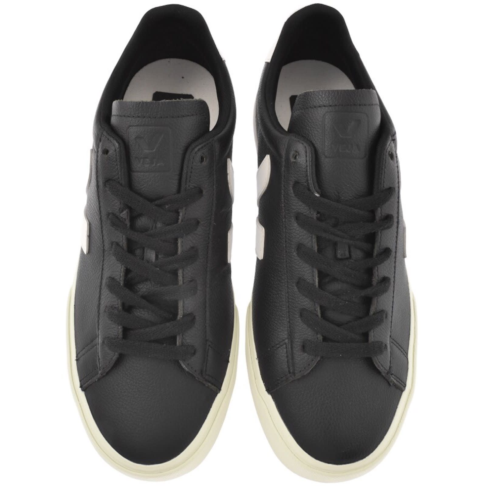 Black leather veja on sale