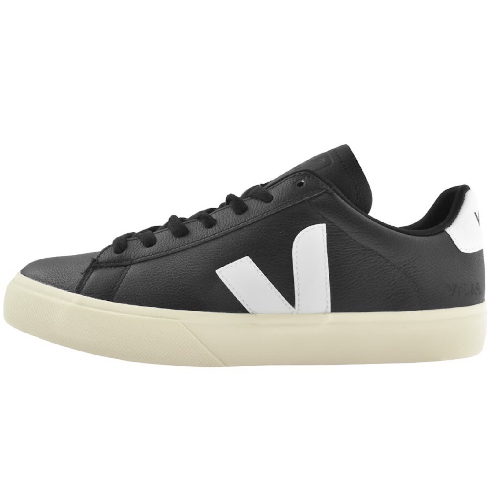 Black and white veja trainers sale