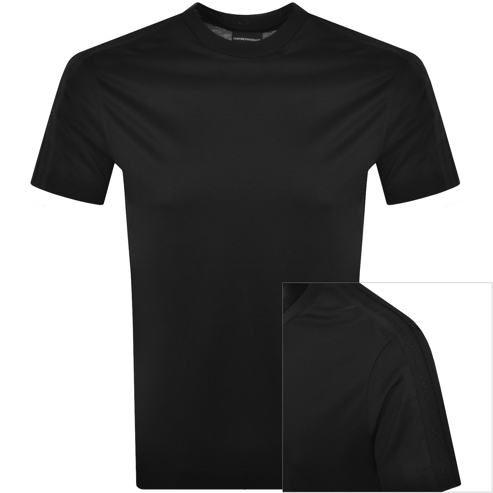 Emporio Armani Crew Neck Logo T Shirt Black Mainline Menswear