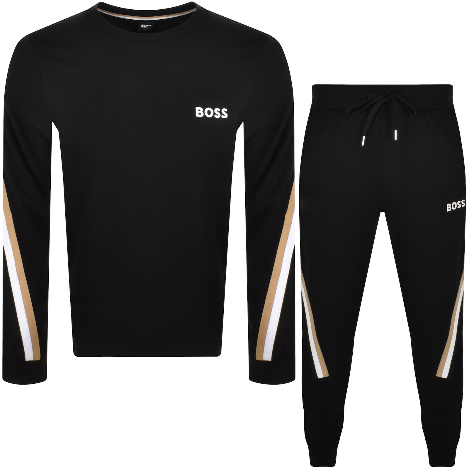 Black hugo boss tracksuit outlet