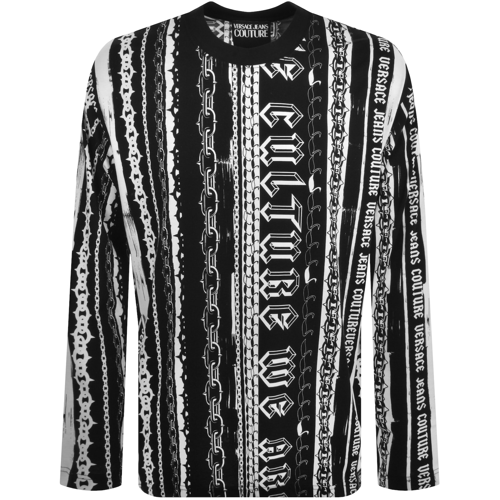 Versace Jeans Couture Long Sleeve T Shirt Black | Mainline