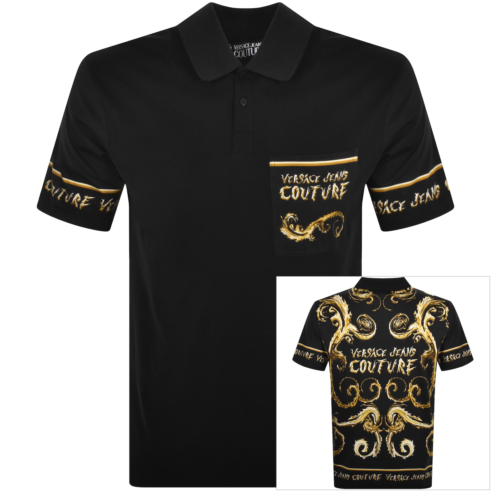 Versace Jeans Couture Polo T Shirt Black