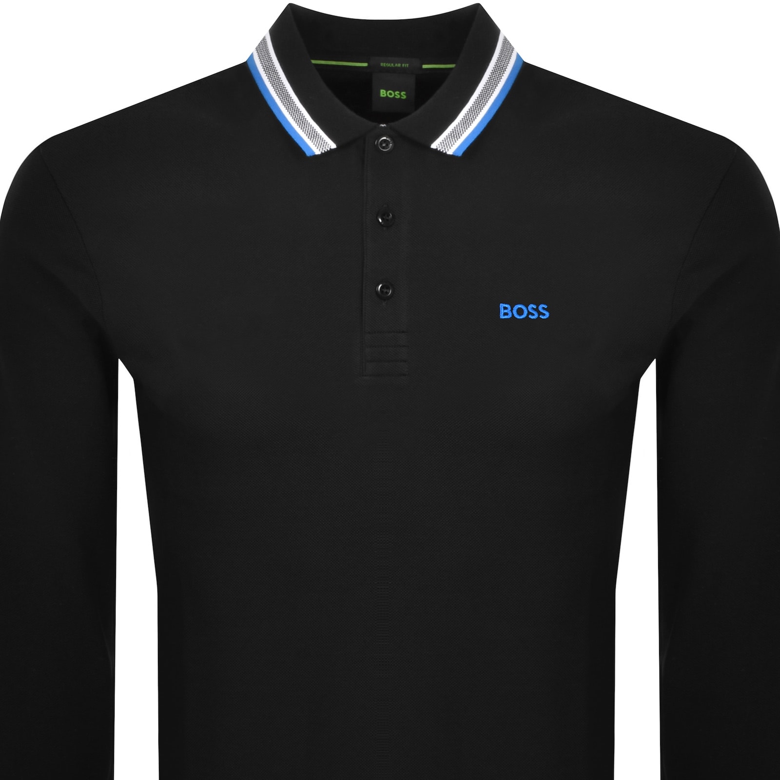 Boss plisy long sleeve polo top