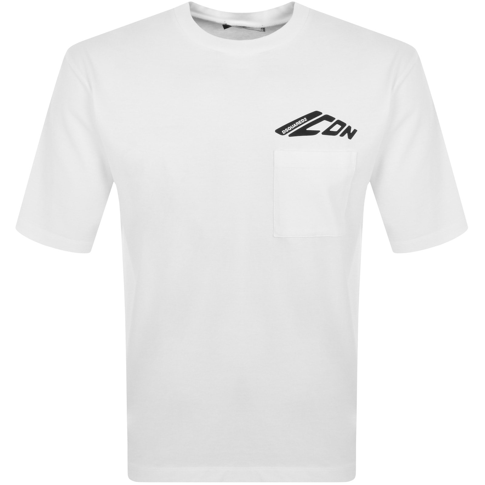 Dsquared2 Men White T-Shirt With Logo On The Front In Cotton Man