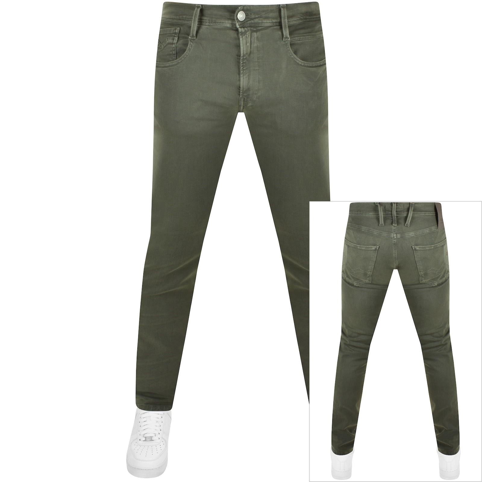 Replay Anbass Slim Fit Jeans Green | Mainline Menswear
