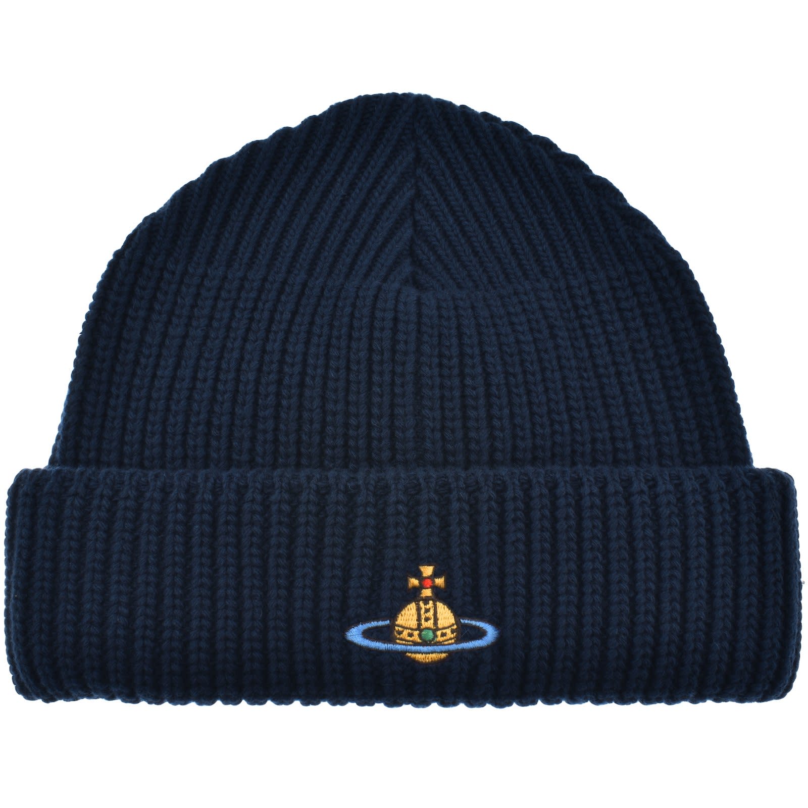 Vivienne Westwood Wool Knit Beanie Navy