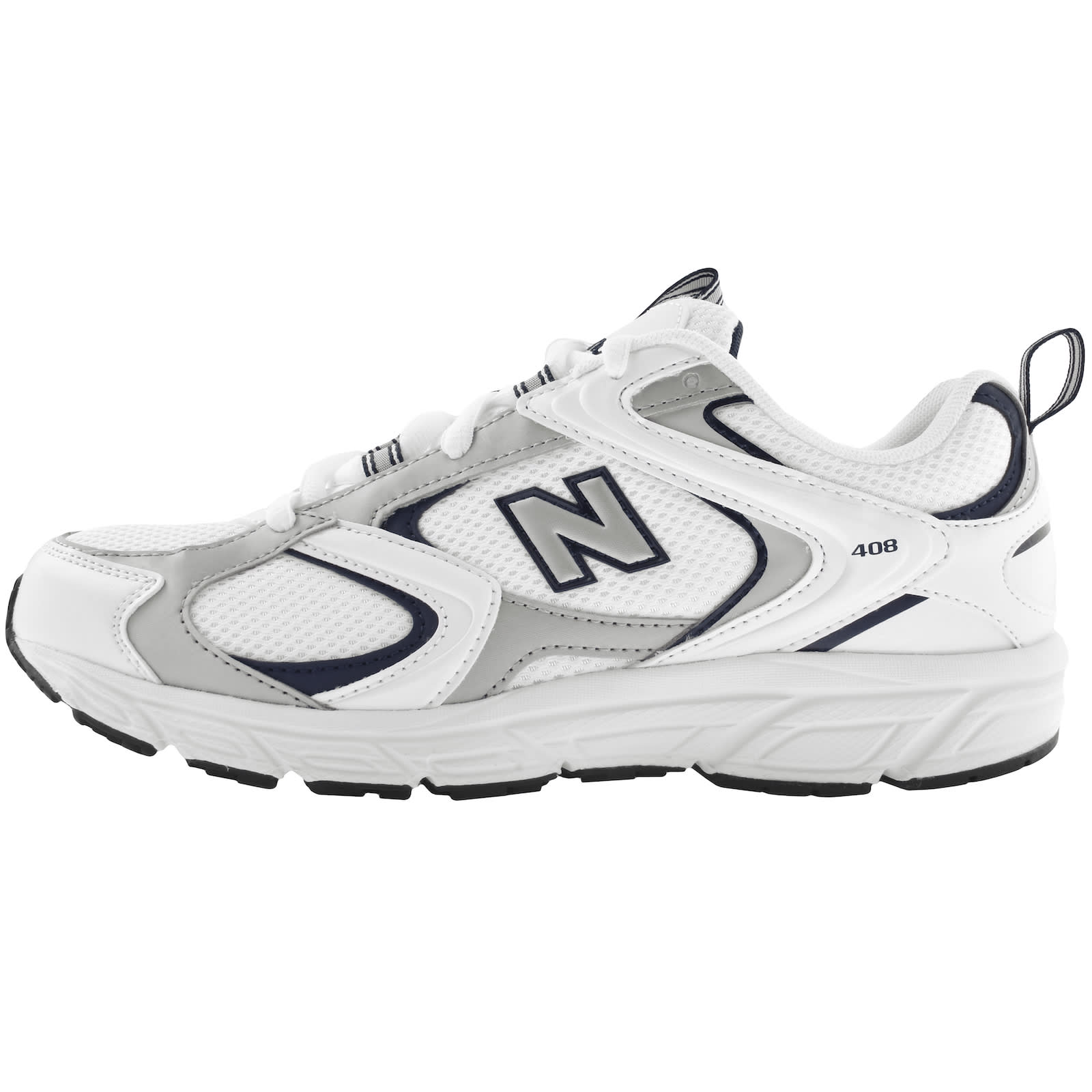 New balance all white trainers discount