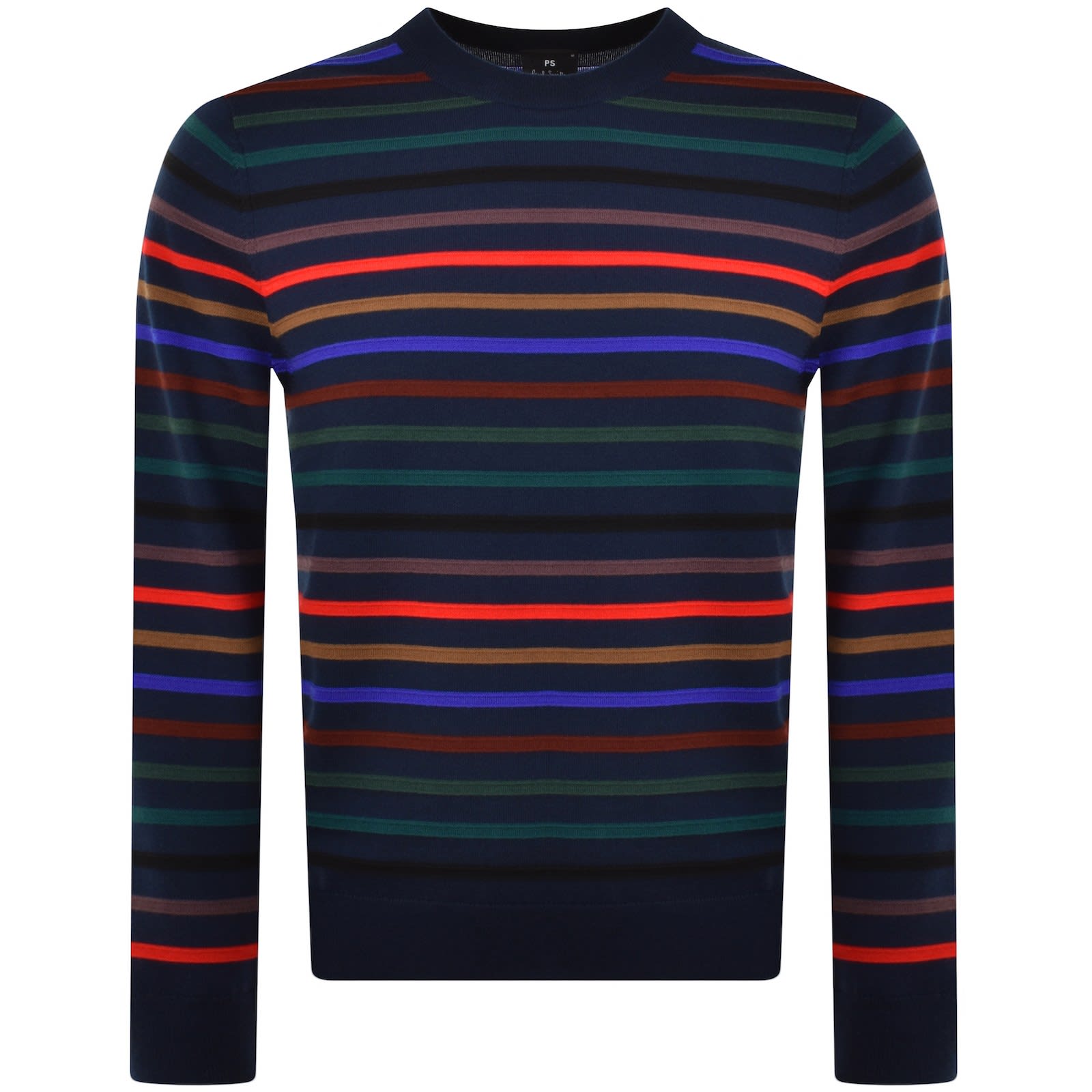 Paul Smith Crew Neck Knit Jumper Navy Mainline Menswear United States