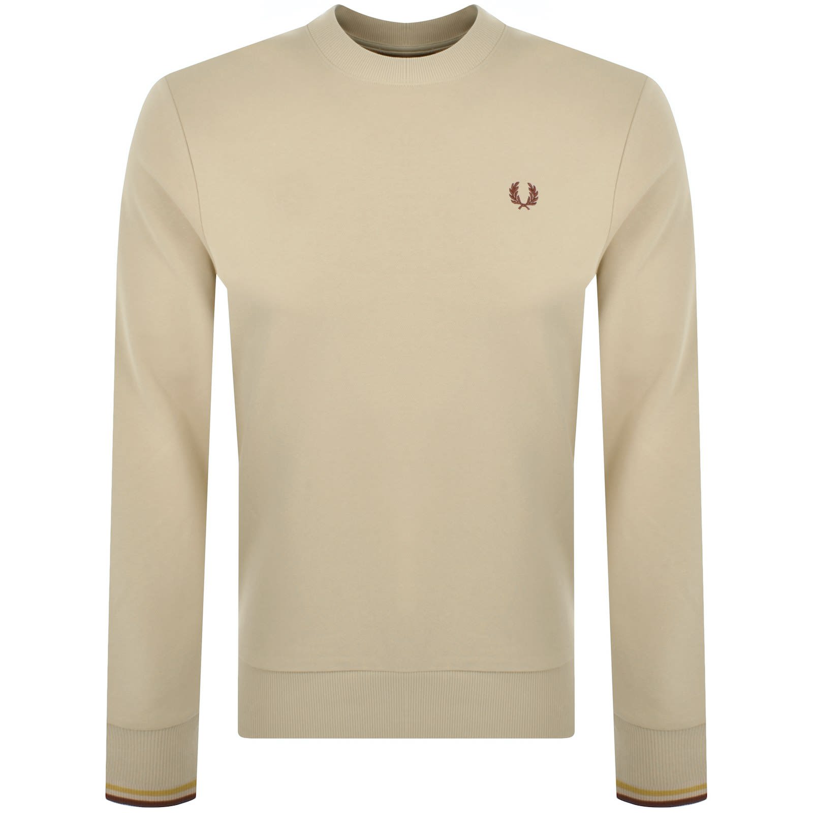 Fred Perry Crew Neck Sweatshirt Beige Mainline Menswear United States