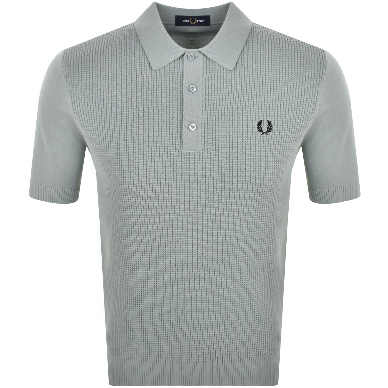 Fred Perry Knitted Polo T Shirt Blue Mainline Menswear United States