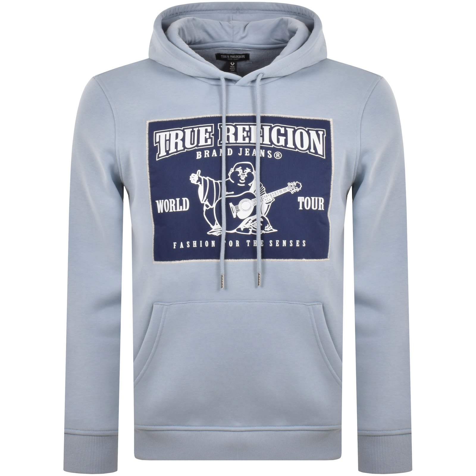 True Religion Men s Ladder Applique SRS Hoodie Blue Hoodies