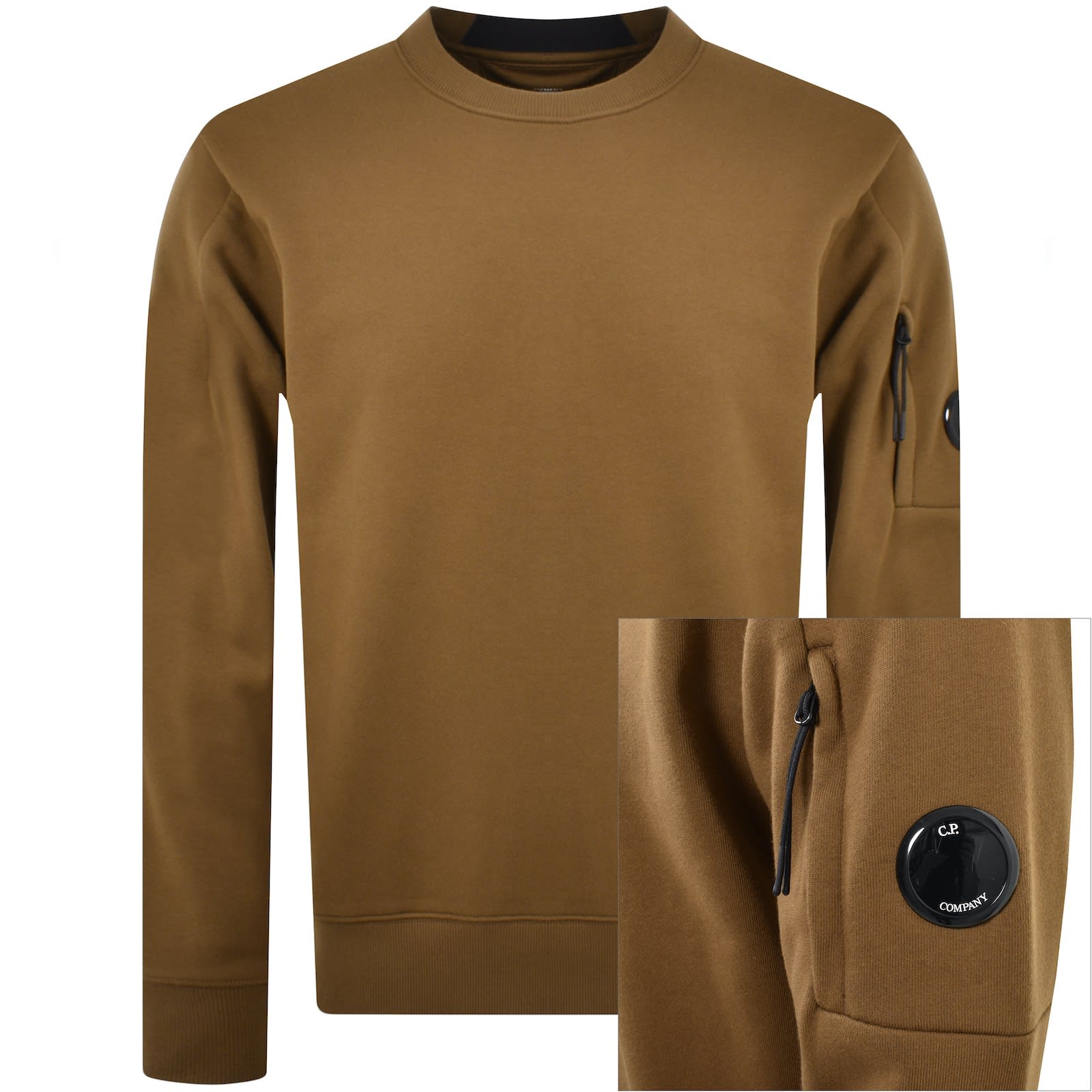 Cp company olive sweatshirt discount