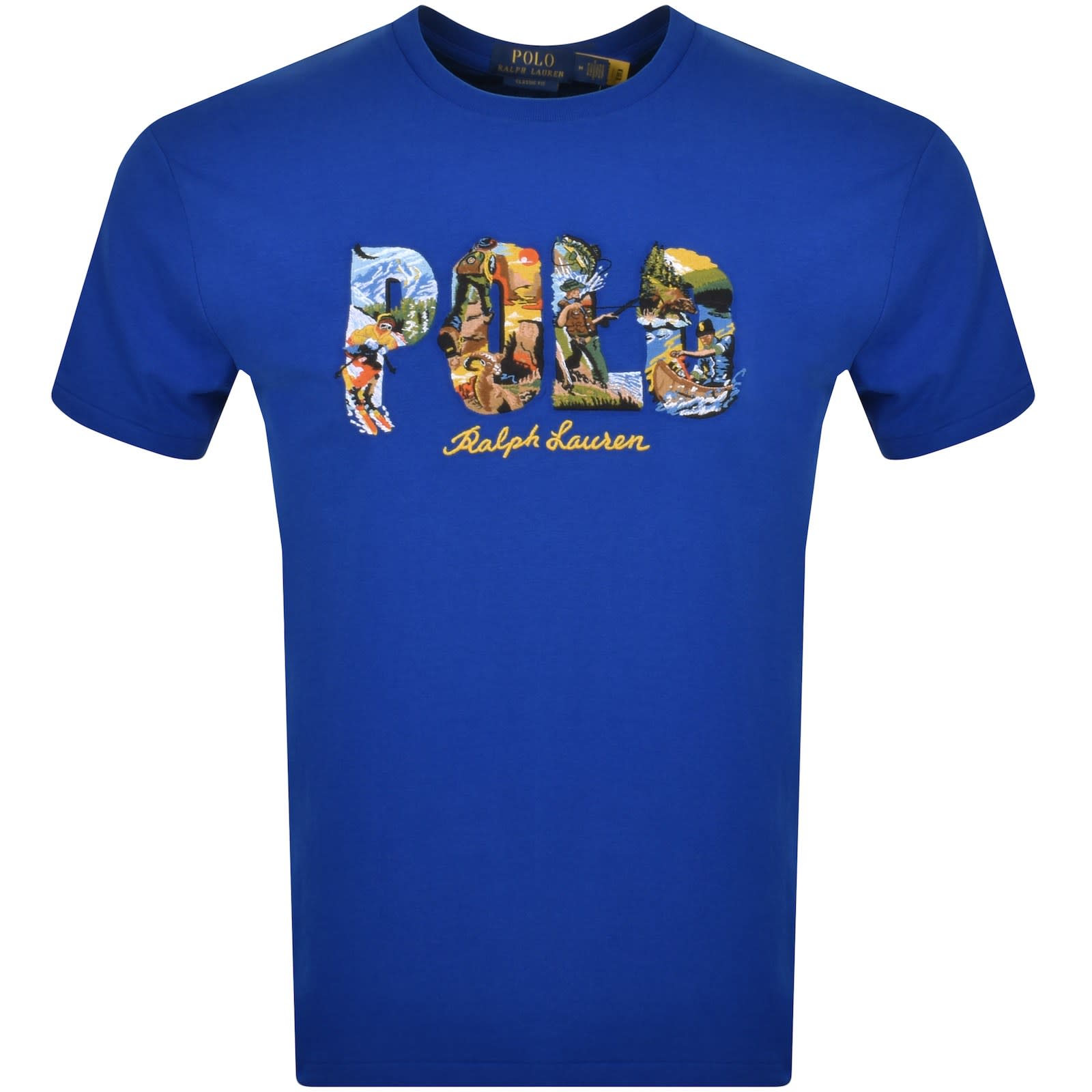 Ralph Lauren Classic Fit Logo T Shirt Blue Mainline Menswear Sweden