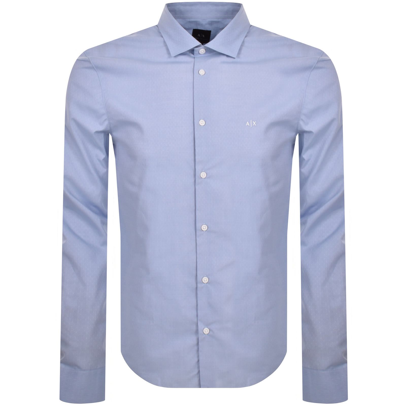 柔らかな質感の Exchange Armani Regular Menswear Mainline | Blue Shirt Fit トップス