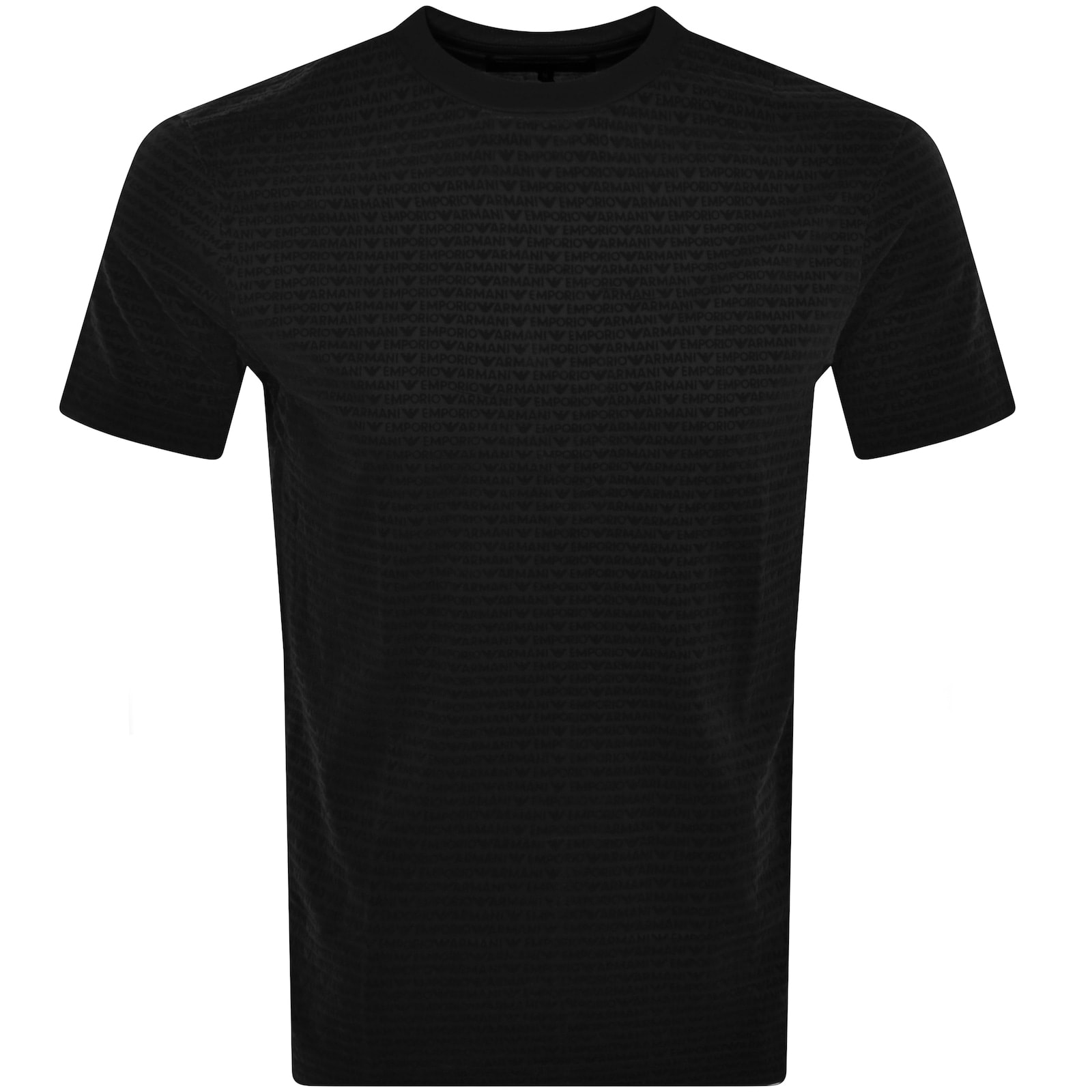 Emporio Armani Crew Neck Logo T Shirt Black