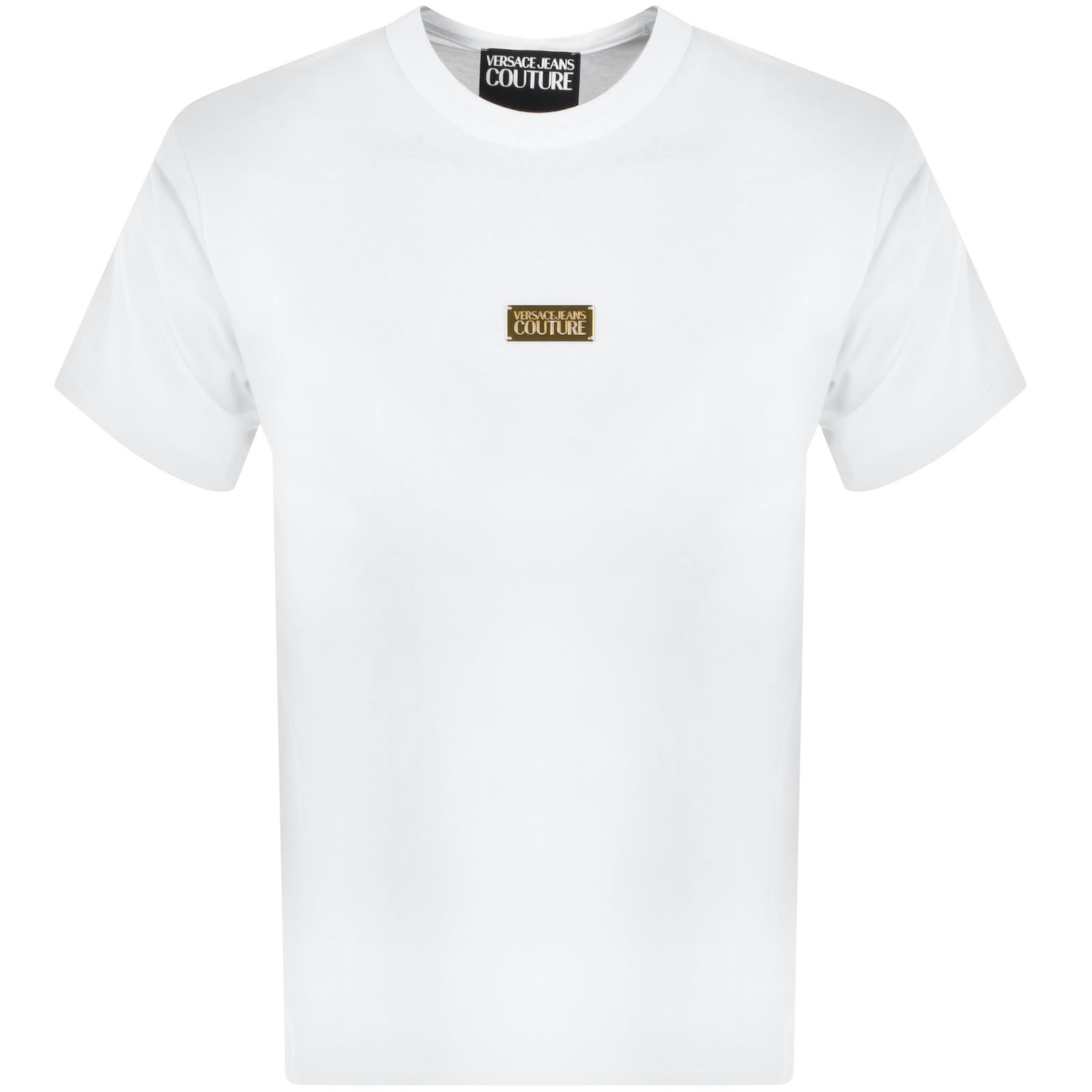贅沢品 Logo Couture Jeans Versace Patch Mainline | White Shirt T Tシャツ+カットソー(半袖+袖なし)