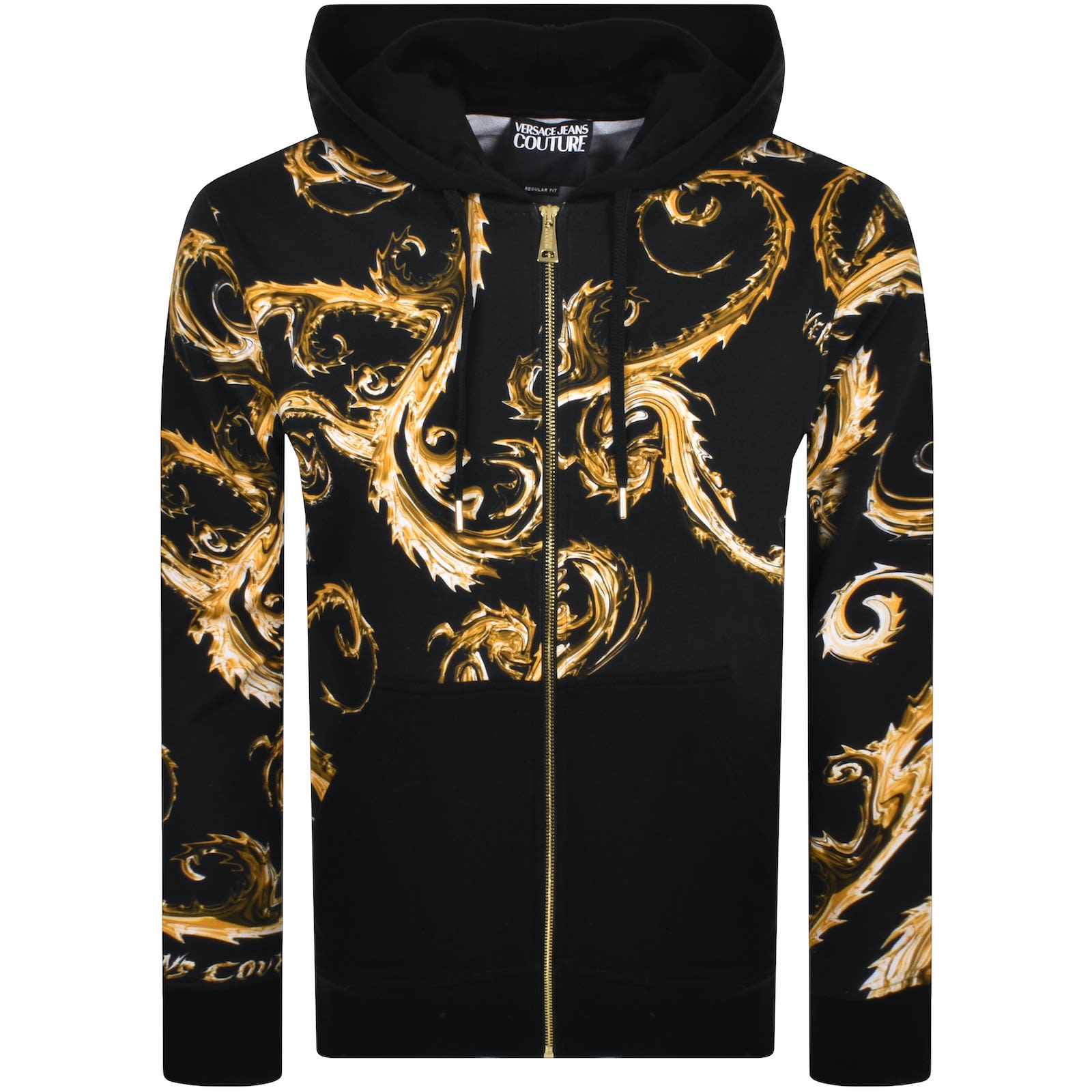 Versace Jeans Couture Baroque Hoodie Black Mainline Menswear