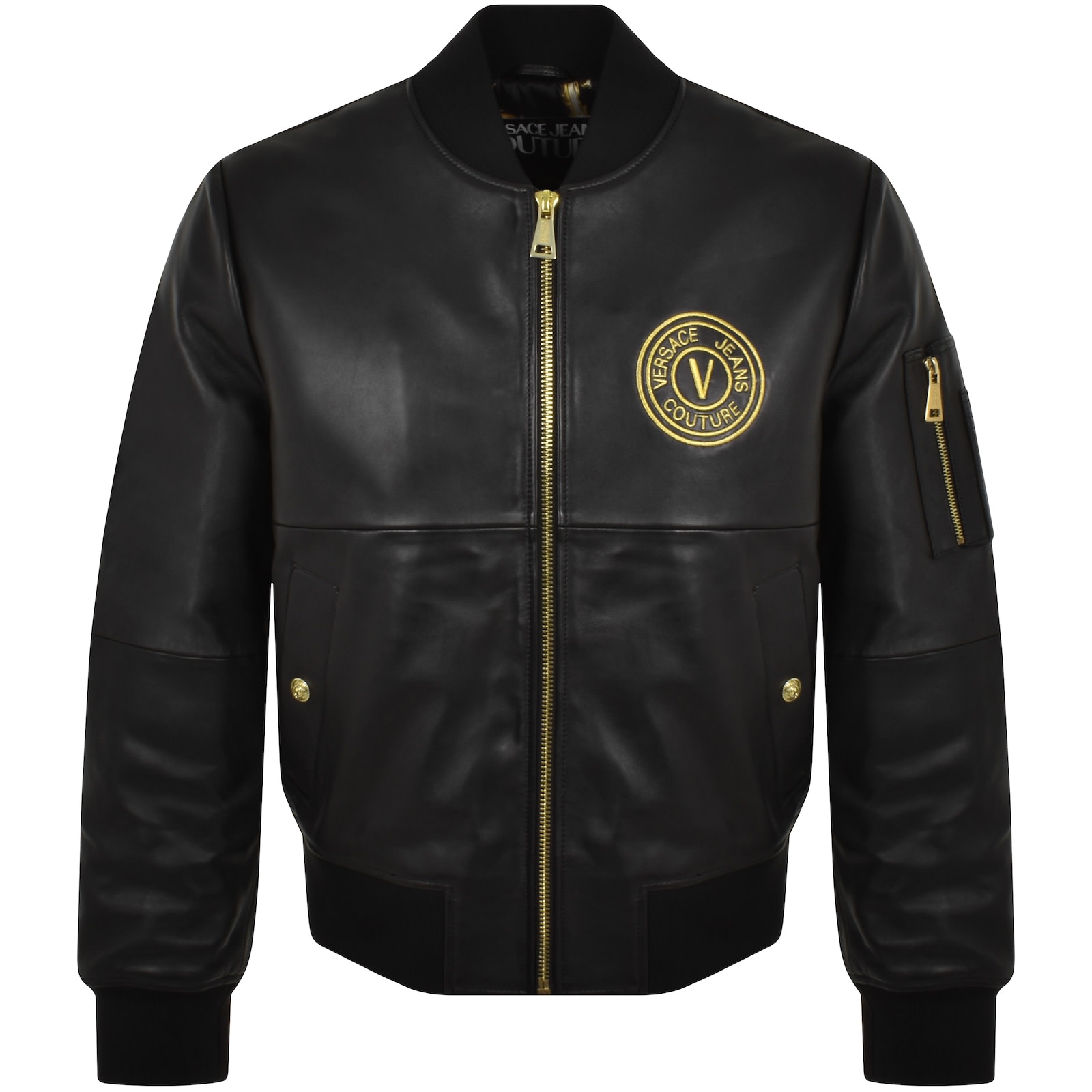 Black jacket gold zipper mens outlet