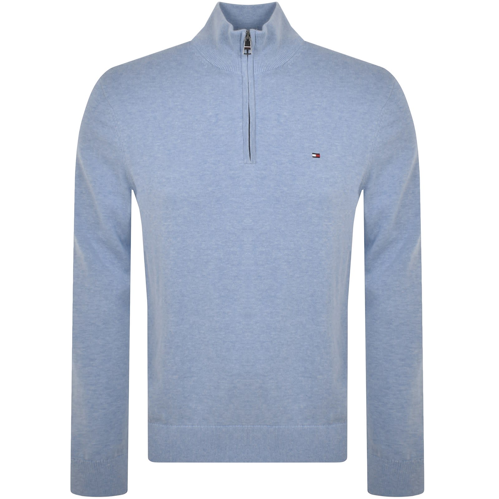 Tommy Hilfiger Quarter Zip Jumper Blue Mainline Menswear Canada