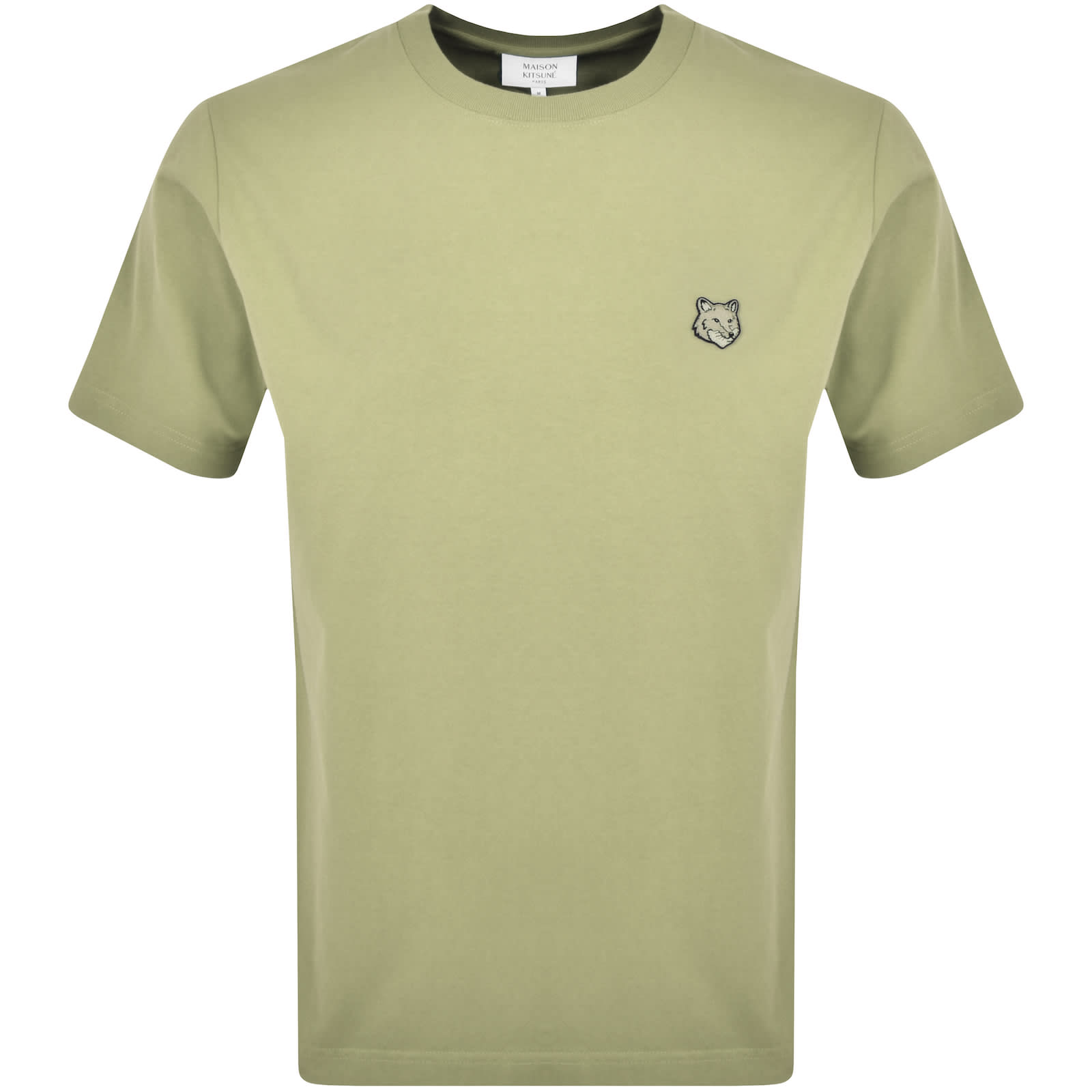 Maison Kitsune Fox Head Patch T Shirt Green | Mainline Maison Kitsune Fox Head Patch T Shirt Green | Mainline