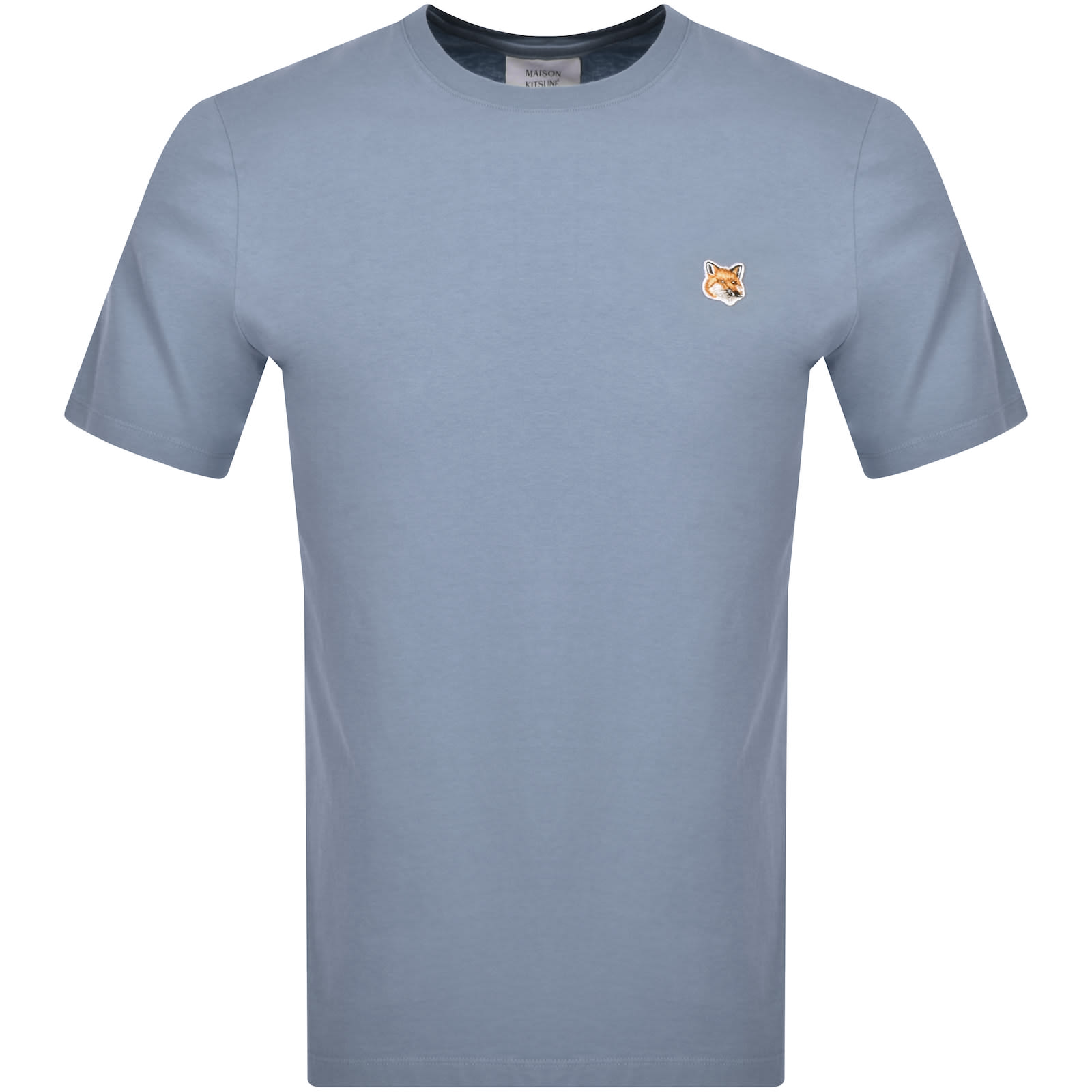 Maison Kitsune Fox Head Patch T Shirt Blue | Mainline Menswear United States