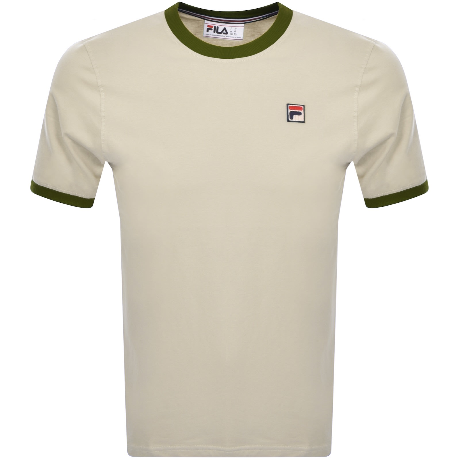Fila Vintage Marconi Ringer T Shirt Gardenia and Chive 1836AT 131