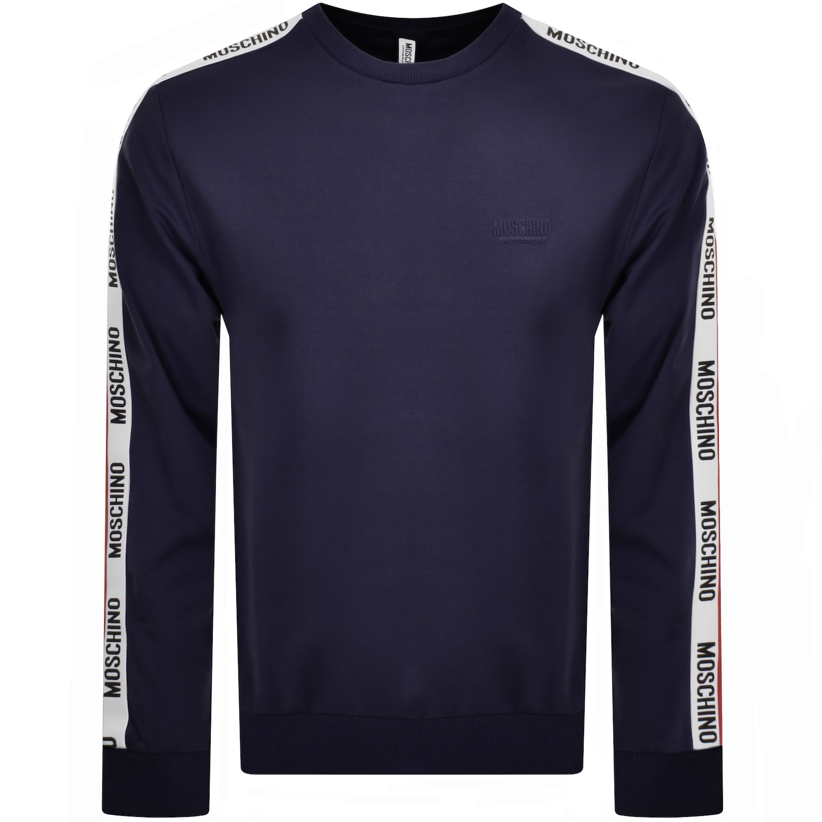 Moschino Tape Logo Sweatshirt Navy Mainline Menswear Denmark