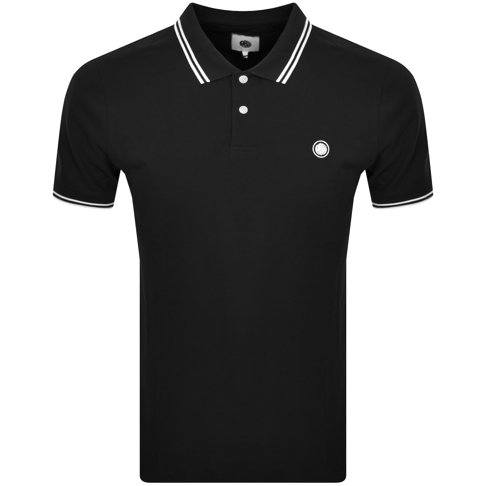 Black stone island polo clearance