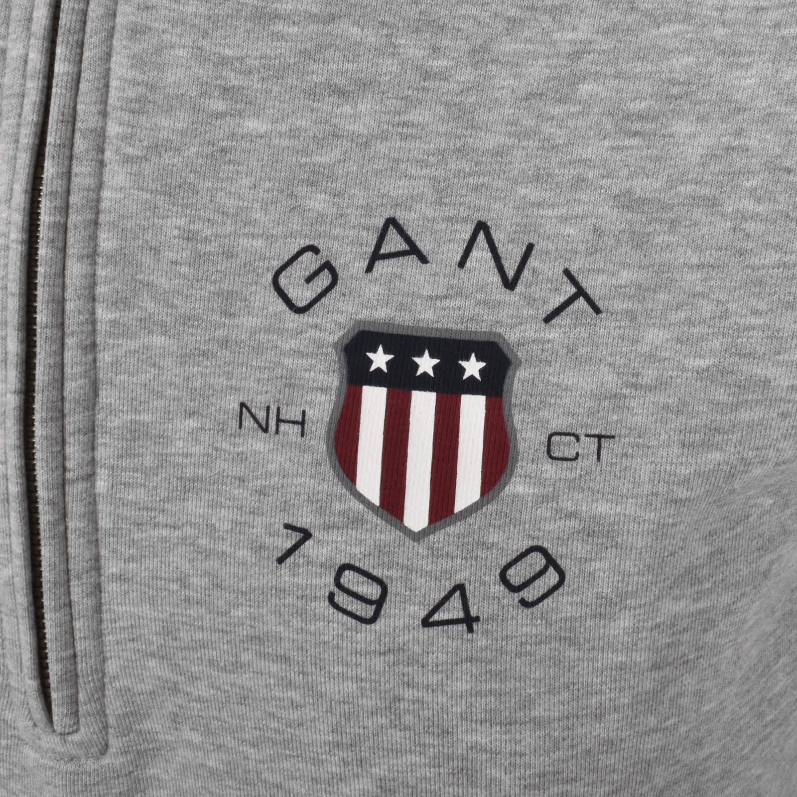 Gant Shield Logo Half Zip Sweatshirt Grey