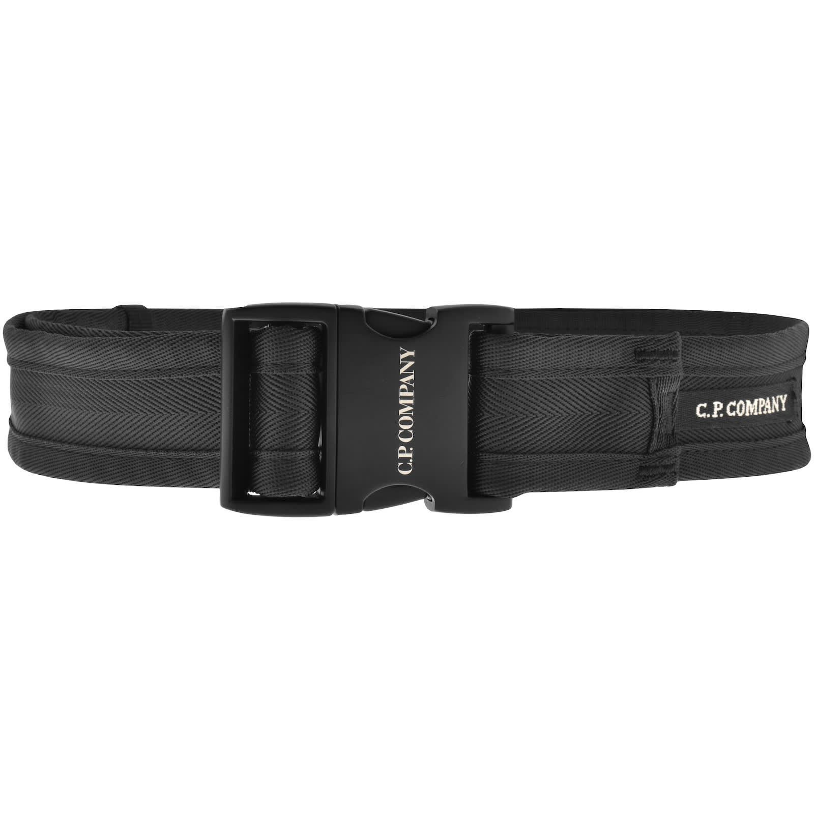 CP Company Herringbone Tape Belt Black Mainline Menswear United States