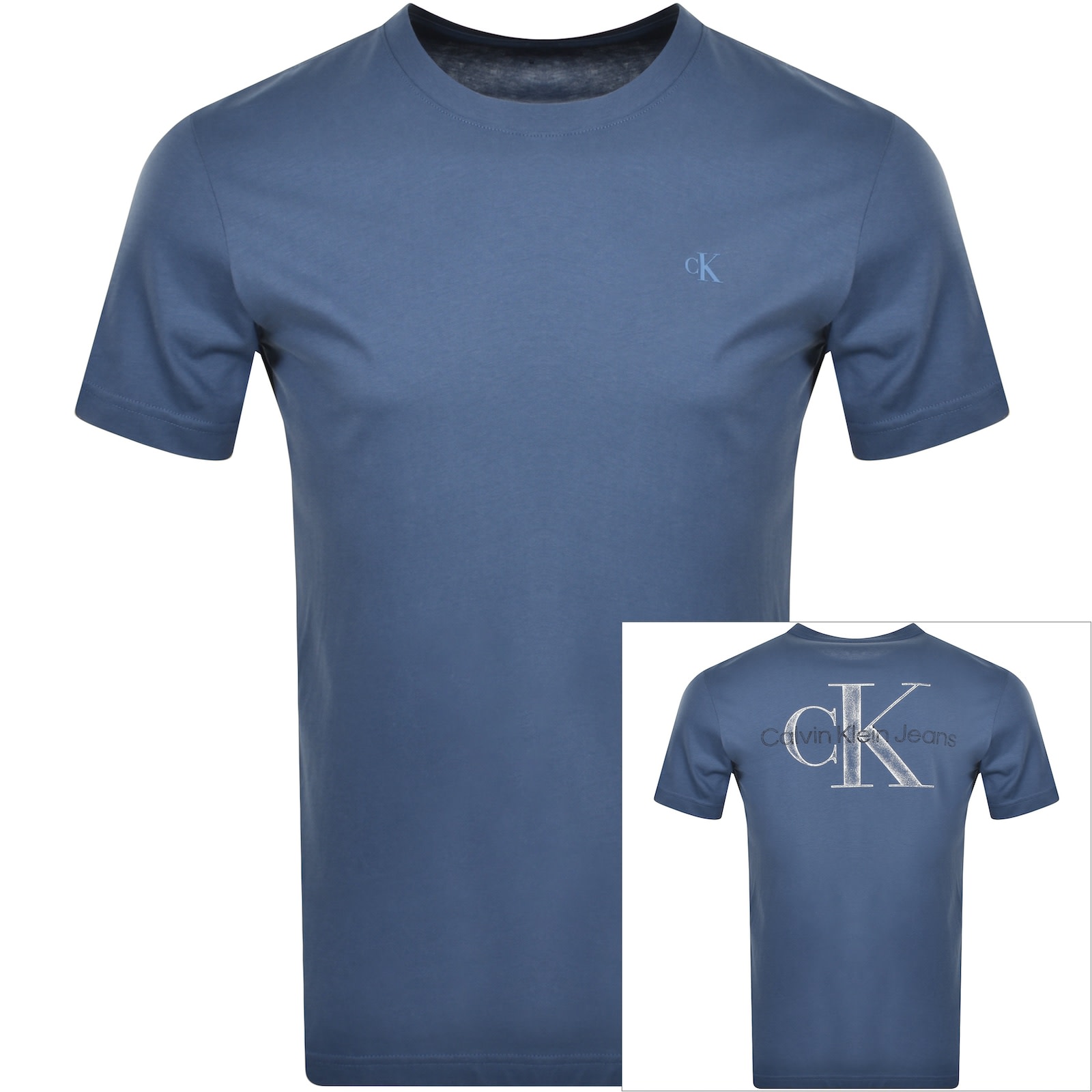 Calvin Klein Jeans Monologo T Shirt Blue male Small